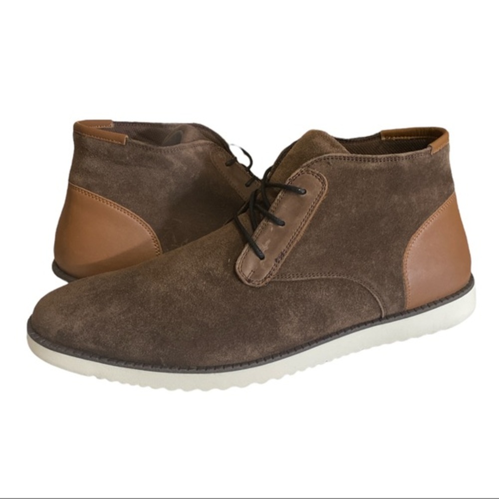 NWT Dr Scholl,s Mens Long Sleeve Shirt’s Scrambler Chukka Brown 12